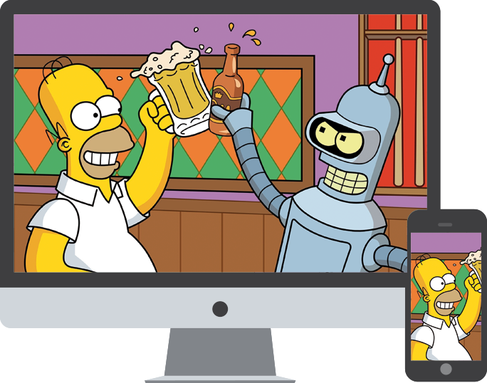 Simpsons Futurama Crossover Wallpaper
