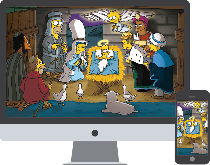 Simpsons Christmas Wallpaper