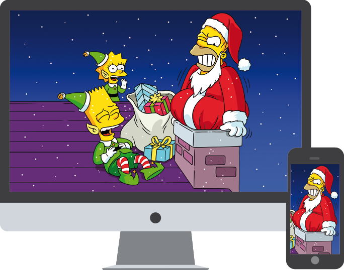 Simpsons Christmas Wallpaper