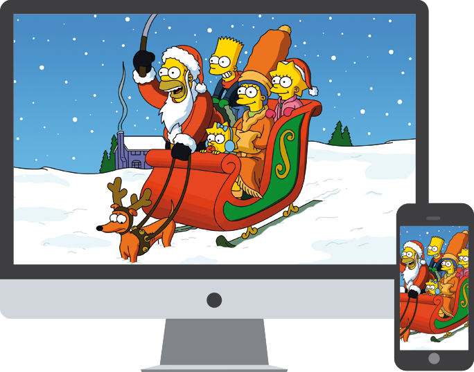 Simpsons Christmas Wallpaper