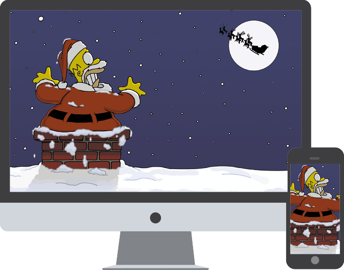 Simpsons Christmas Wallpaper