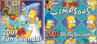 Simpsons Calendar 2007 Cover Art