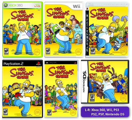 Official Simpsons Game Box Arts